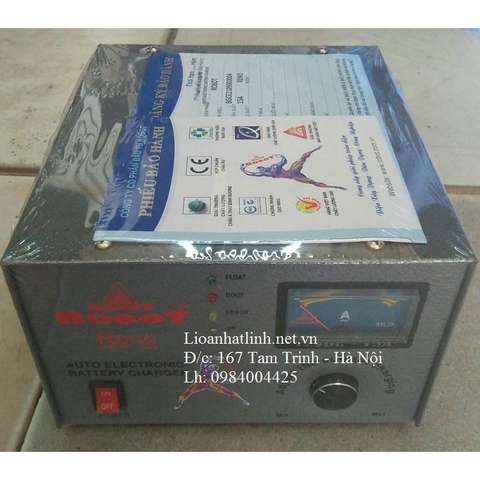 SẠC ẮC QUY ĐIỆN TỬ TỰ NGẮT 15A ROBOT