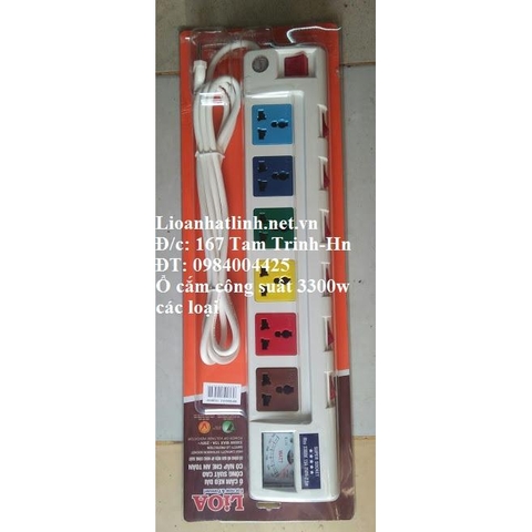 Ổ CẮM CÔNG SUẤT LỚN LIOA 3300W MÃ SẢN PHẨM 6OFSSA2.5-2