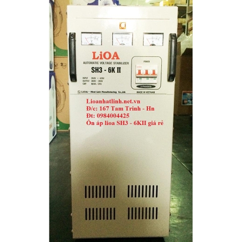 ỔN ÁP LIOA 6KVA 3 PHA SH3 - 6K II  ĐỜI MỚI NHẤT