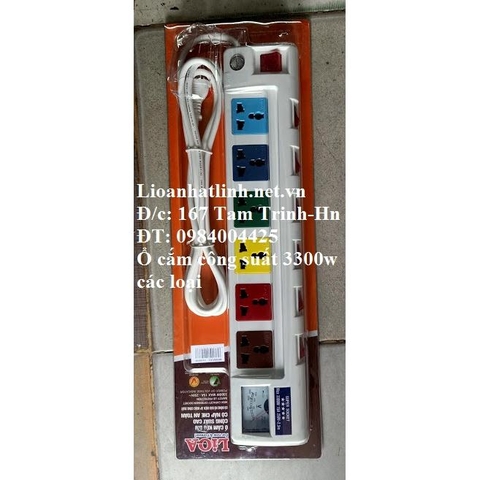 Ổ CẮM CÔNG SUẤT LỚN LIOA 3300W MÃ SẢN PHẨM 6OFSSV2.5-2