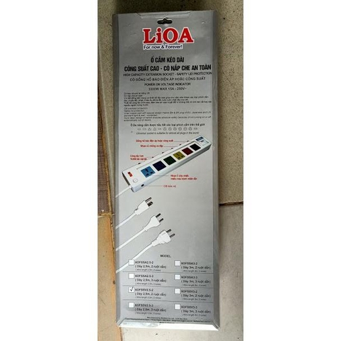 Ổ CẮM CÔNG SUẤT LỚN LIOA 3300W MÃ SẢN PHẨM 6OFSSV2.5-2