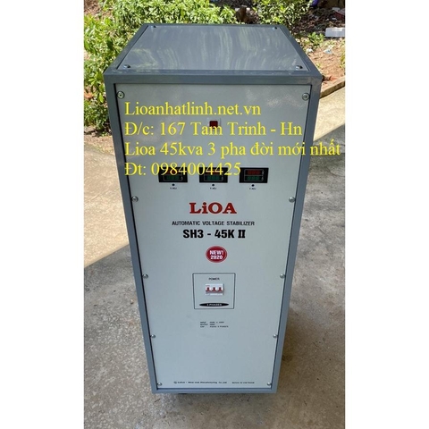 ỔN ÁP LIOA 45KVA 3 PHA SH3 - 45K II ĐỜI MỚI NHẤT 2022 - 2023 DÂY ĐỒNG 100%