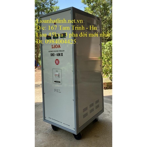 ỔN ÁP LIOA 45KVA 3 PHA SH3 - 45K II ĐỜI MỚI NHẤT 2022 - 2023 DÂY ĐỒNG 100%