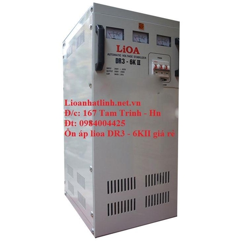 ỔN ÁP LIOA 6KVA 3 PHA DR3 - 6K II  DẢI RỘNG 160V ~ 430V