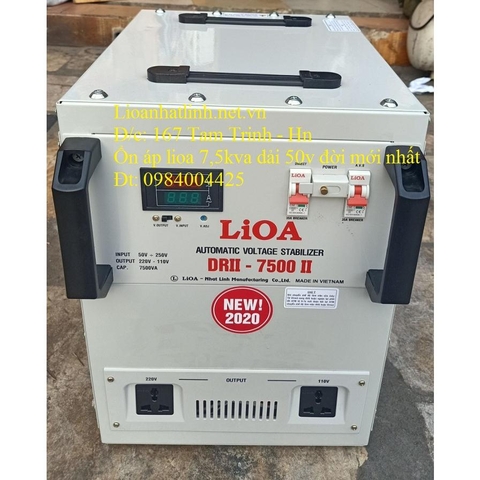 ỔN ÁP LIOA 7.5KVA - 7KVA - 7KW DRII - 7500 II ĐỜI MỚI NHẤT, DÂY ĐỒNG 100%