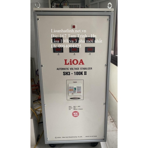 ỔN ÁP LIOA 100KVA 3 PHA SH3 - 100K II ĐỜI MỚI NHẤT 2022 - 2023