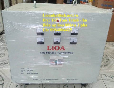 MÁY BIẾN ÁP 380V RA 220V 80KVA LIOA