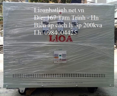 MÁY BIẾN ÁP CÁCH LY LIOA 3 PHA 200KVA