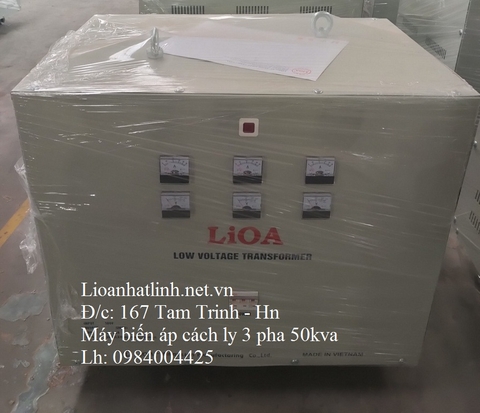 MÁY BIẾN ÁP CÁCH LY 3 PHA 50KVA LIOA