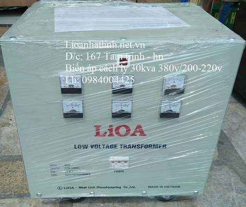 BIẾN ÁP CÁCH LY LIOA 30KVA 3 PHA