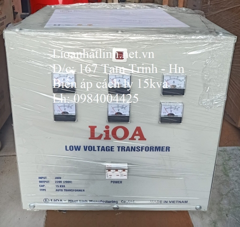 MÁY BIẾN ÁP CÁCH LY 380V/220V 15KVA LIOA