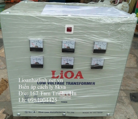 BIẾN ÁP CÁCH LY 380V/ 200V 8KVA LIOA