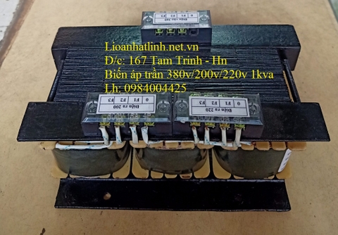 MÁY BIẾN ÁP TRẦN 380V/220V 1KVA - 1KW
