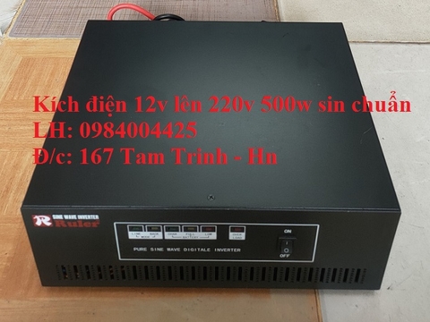BỘ KÍCH ĐIỆN 12V LÊN 220V CÓ SẠC SIN CHUẨN 800VA - 500W