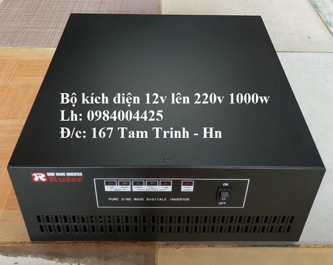 BỘ KÍCH ĐIỆN 12V LÊN 220V SIN CHUẨN 1000W