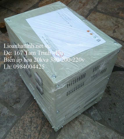 BIẾN ÁP LIOA 20KVA 3 PHA LOẠI TỰ NGẪU VÀ LOẠI CÁCH LY