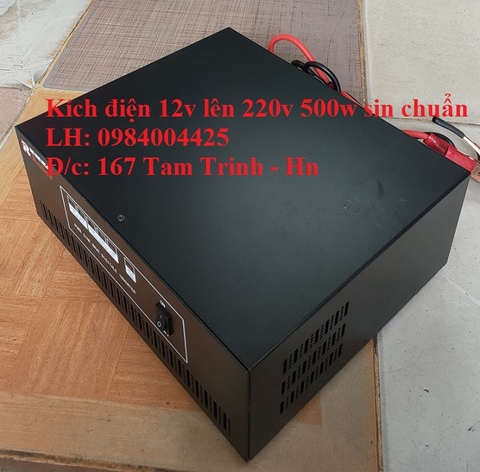BỘ KÍCH ĐIỆN 12V LÊN 220V CÓ SẠC SIN CHUẨN 800VA - 500W
