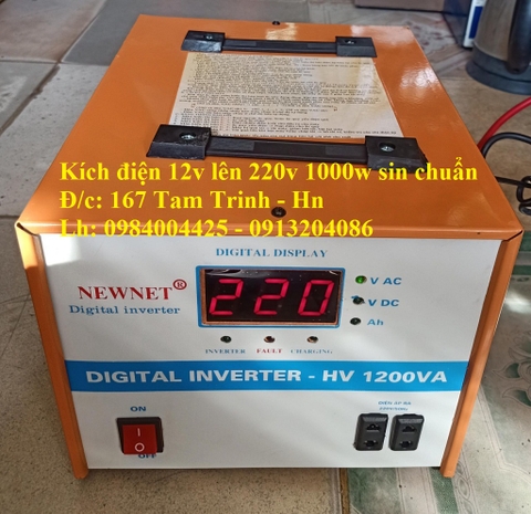 BỘ KÍCH ĐIỆN 12V LÊN 220V SIN CHUẨN 1000W - 1200VA NEWNET