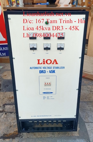 ỔN ÁP LIOA 45KVA 3 PHA THẾ HỆ 1 DẢI 160V - 430V MODEL DR3 - 45K