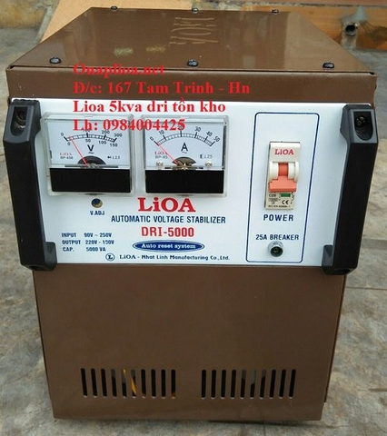 ỔN ÁP LIOA 5KVA DRI-5000 DẢI 90V HÀNG TỒN KHO THẾ HỆ 1