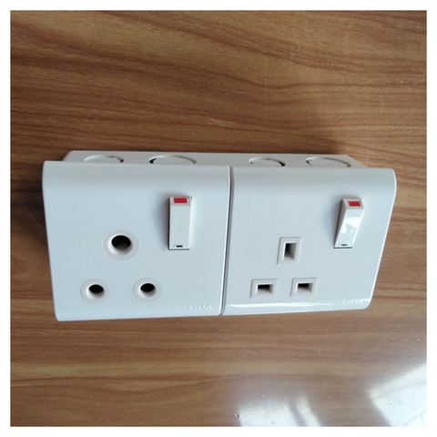 Ổ CẮM CÔNG TẮC ÂM TƯỜNG LIOA TIÊU CHUẨN ANH MODEL V20S13S, V20S15S, V20SD25S