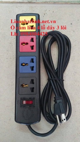 Ổ CẮM ĐIỆN LIOA 4 CHẤU DÂY 3 LÕI CÓ NỐI ĐẤT MÃ SẢN PHẨM 4D33N
