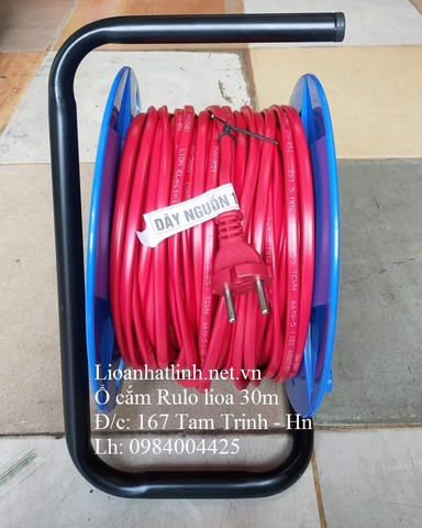 Ổ CẮM KÉO DÀI QUAY TAY LIOA KIỂU RULO 30M - 3300W ( QT30 - 2 - 15A)