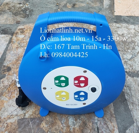 Ổ CẮM ĐIỆN LIOA DÀI 10M KIỂU XÁCH TAY 15A 3300W MODEL XDT10 - 2 - 15A