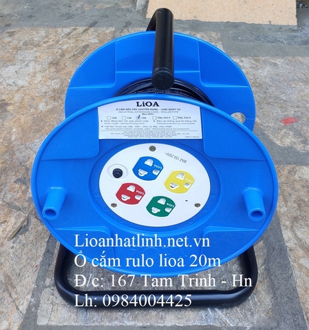Ổ CẮM KÉO DÀI QUAY TAY LIOA KIỂU RULO 20M ( QT20 - 2 - 15A)