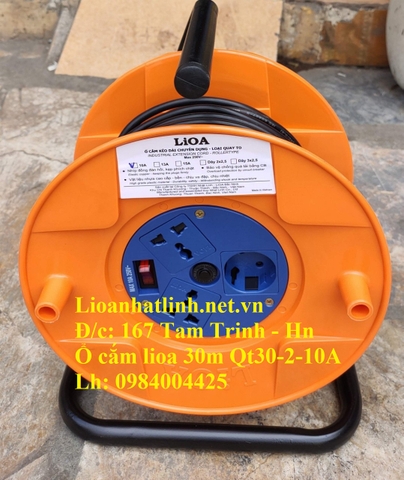 Ổ CẮM KÉO DÀI QUAY TAY LIOA KIỂU RULO 30M ( QT30 - 2 - 10A)