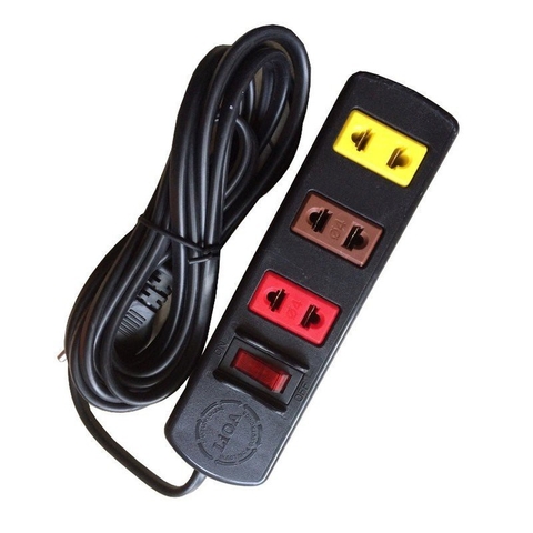 Ổ CẮM ĐIỆN LIOA 4 Ổ 2 CHẤU DÂY 5M CÓ CÔNG TẮC MODEL 4TS5-2