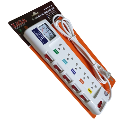 Ổ CẮM LIOA 5 LỖ CÔNG SUẤT LỚN DÂY 3 LÕI ĐỒNG HỒ A MODEL 5OFSSA2.5-3