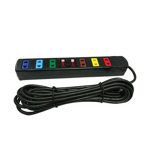 Ổ CẮM LIOA 6 CHÂN CẮM 2 CHẤU 5M 10A 2000W - 2200W MODEL 6S5