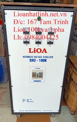 ỔN ÁP LIOA 100KVA 3 PHA DẢI 260V - 430V MODEL SH3 - 100K THẾ HỆ 1