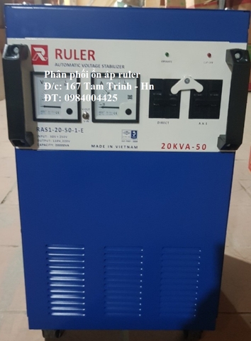 GIÁ ỔN ÁP RULER 20KVA - 20KW BAO NHIÊU TIỀN