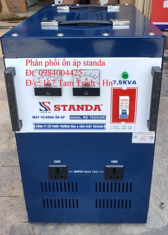 ỔN ÁP STANDA 7.5KVA - 7 5KVA - 7.5KW DẢI 90 MODEL RS - 7500 DR ĐỜI MỚI NHẤT