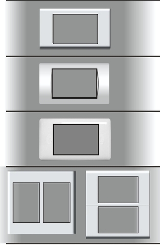 PHỤ KIỆN VIỀN ĐƠN - ĐÔI TRẮNG LIOA LẮP CHUNG CHO CÔNG TẮC CHỮ NHẬT E20 ART