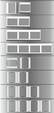 PHỤ KIỆN VIỀN ĐƠN - ĐÔI - BA - BỐN TRẮNG VUÔNG LẮP CHO V20, V20SM, V20AM