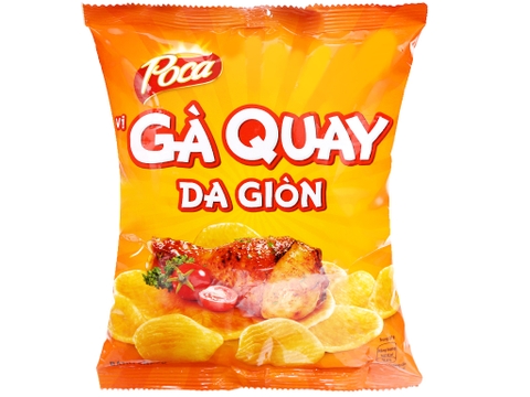 Snack vị gà quay da giòn Poca Partyz gói 30g