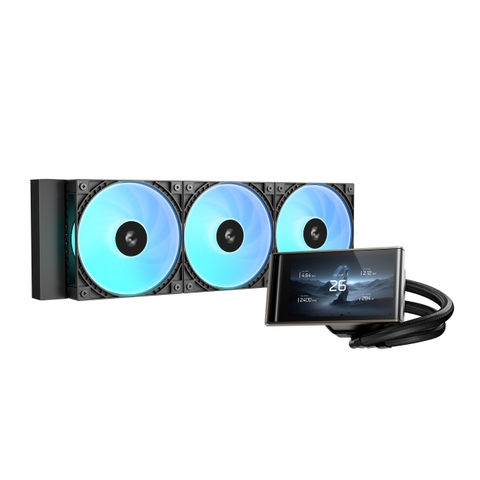 TẢN NHIỆT NƯỚC DEEPCOOL LT360 VISION ARGB (MÀU ĐEN/ MÀN LCD/ QUẠT 120MM LED ARGB)