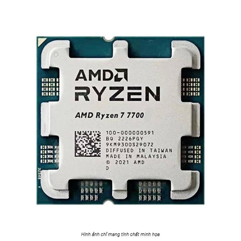 CPU AMD Ryzen 7 7700 TRAY (3.8 GHz Upto 5.3GHz / 40MB / 8 Cores, 16 Threads / 65W / Socket AM5)