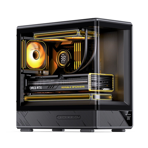VỎ CASE JONSBO D200 BLACK (M-ATX/ MÀU ĐEN/ KÍNH CONG/ KHÔNG KÈM FAN)