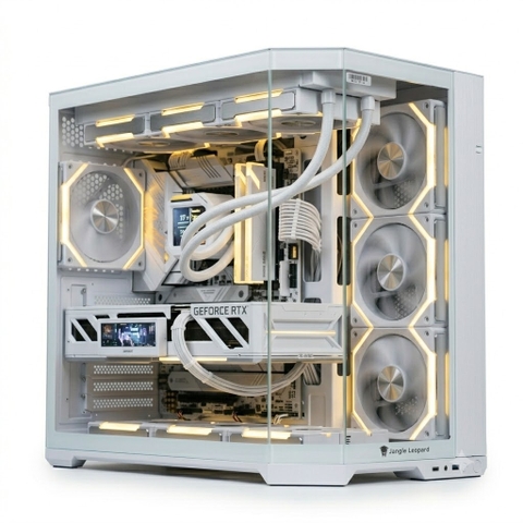 VỎ CASE MÁY TÍNH JUNGLE LEOPARD AS-01 WHITE (MÀU TRẮNG/ ATX/ KHÔNG KÈM QUẠT)