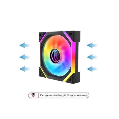 Quạt tản nhiệt JUNGLE LEOPARD GALAXY SE REVERSE BLACK ARGB (MÀU ĐEN/ CÁNH NGƯỢC)