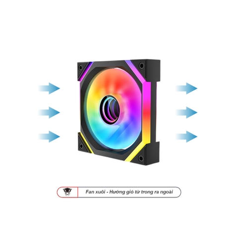 Quạt tản nhiệt JUNGLE LEOPARD GALAXY SE BLACK ARGB (MÀU ĐEN/ CÁNH XUÔI)