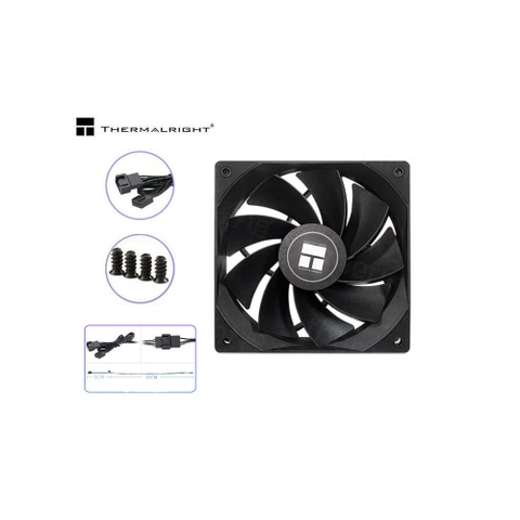 QUẠT TẢN NHIỆT THERMALRIGHT TL-C12RB V2 BLACK (MÀU ĐEN/ CÁNH NGƯỢC/ LẺ NOBOX)