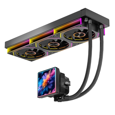 TẢN NHIỆT NƯỚC AIO JUNGLE LEOPARD PROFLOW 360 SE BLACK ARGB (MÀU ĐEN/ MÀN HIỂN THỊ LCD)