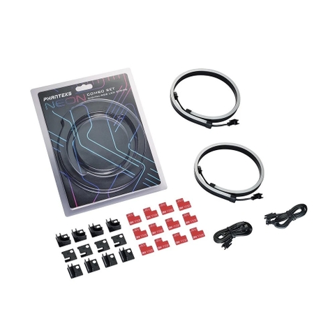 Dây LED PHANTEKS NEON DIGITAL STRIP COMBO SET (MÀU ĐEN/ 2x40cm)