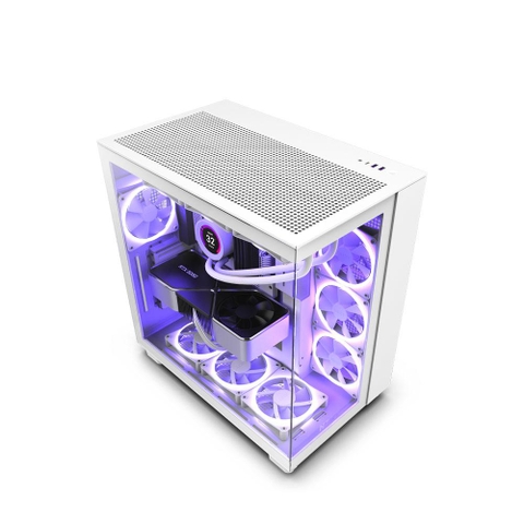 Vỏ case máy tính NZXT H9 Flow White (Mid Tower/Màu Trắng)