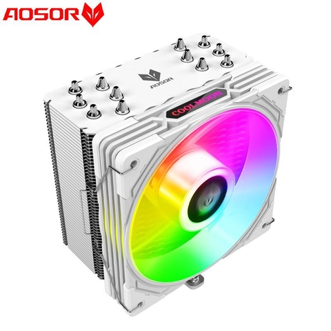 Tản nhiệt khí 6 ống đồng AOSOR AS600 - WHITE LED ARGB (LGA1700/AM5)